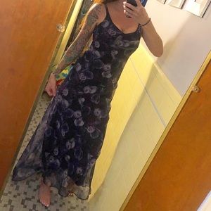 💜 Unique purple floral evening gown 💜